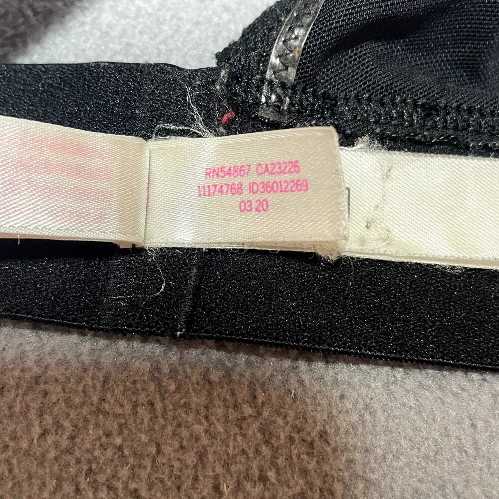 Victoria's Secret PINK Lace Triangle Racerback Bralette Medium Black Casual - Picture 6 of 6